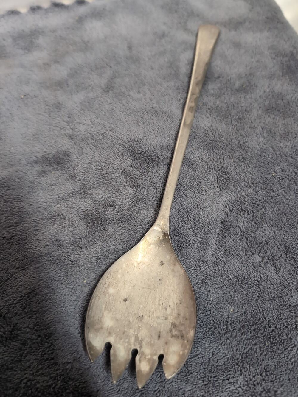 Sheffield England Silver Plated Spork Vintage 9.5" Long